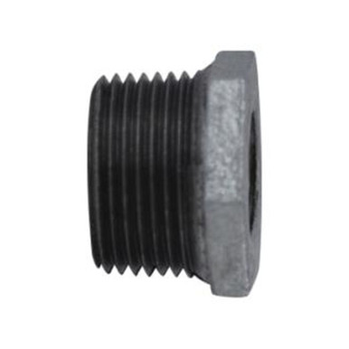 Opens dialog Midland Industries 64534 - Reducer Hex Bushing, 2-1/2" MPT x 1-1/2" FPT, Iron, Galvanized
