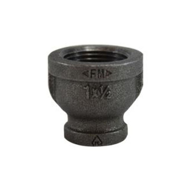 Opens dialog Midland Industries 65468 - Reducing Coupling, 4" FPT x 1-1/2" FPT, Iron, Black, 150 lb