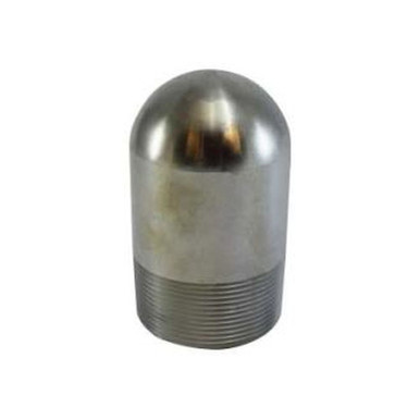 Opens dialog Midland Industries 91008 - Standard Bull Plug, 2" MPT, Steel, Zinc-Plated, SCH 40 Schedule