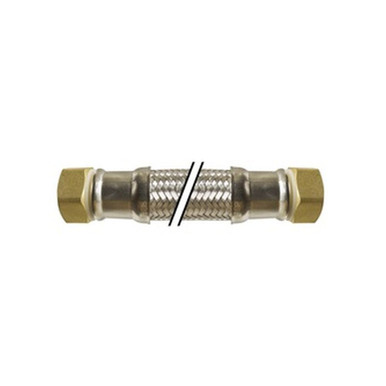 Opens dialog Midland Industries 924118 - Washing Machine Connector, 18" L, Stainless Steel, Heavy Duty Brass