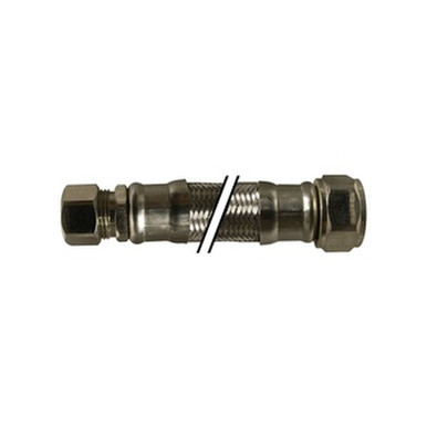 Opens dialog Midland Industries 924124 - Washing Machine Connector, 24" L, Stainless Steel, Heavy Duty Brass