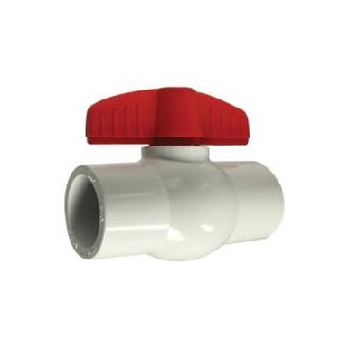 Opens dialog Midland Industries 940296 - Ball Valve, 1" Nominal, Slip x Slip, 150 psi at 73° F Pressure, PVC Body