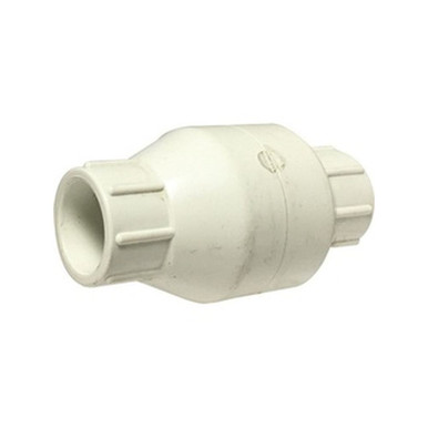 Opens dialog Midland Industries 940326 - Glue In-Line Spring Check Valve, 3/4" Nominal, Slip x Slip, PVC Body,
