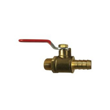 Opens dialog Midland Industries 944130 - Mini Ball Valve, 3/8" Nominal, MIP x Hose Barbed, 200 psi WOG Pressure