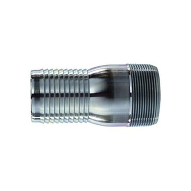 Opens dialog Midland Industries 973878 - Combination Nipple, 4" Hose Barbed x 4" MIP, 7" L, Steel, Zinc-Plated