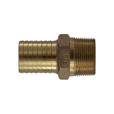 Opens dialog Midland Industries 973928 - Hex Adapter, 1-1/4" Hose Barbed x 1-1/4" MIP, Bronze