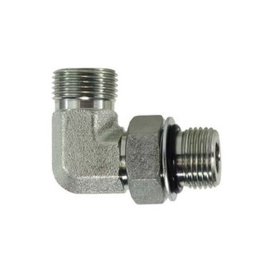 Opens dialog Midland Industries FS68011620 - 90° Elbow, 1-7/16" Male ORFS x 1-5/8" Male ORFS, Steel