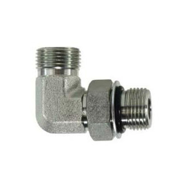 Opens dialog Midland Industries FS680144 - 90° Elbow, 9/16" Male ORFS x 7/16" Male ORB, Steel