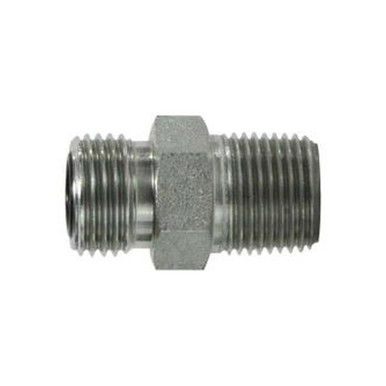 Opens dialog Midland Industries FSO24041612 - Straight Connector, 1-1/16" Male ORFS x 3/4" NPT(M), Steel