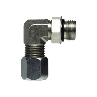 Opens dialog Midland Industries SSC680188 - 90° Elbow, 1/2" Flareless Tube x 3/4" Male ORB, Stainless Steel