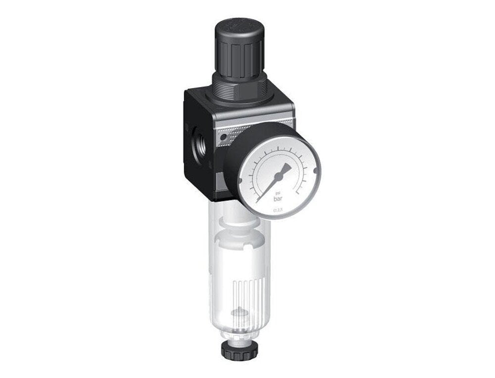 Filter-Regulator G3/8'' 1600 l/min 0.2-6.0bar/3-87psi Auto (Closed Without Pressure) Polycarbonate Multifix 1