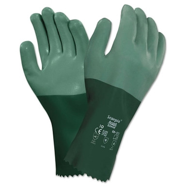Opens dialog Ansell 8-352-9 AlphaTec Neoprene Coated Gloves with Rough Finish, Size 9, Green (12pk)