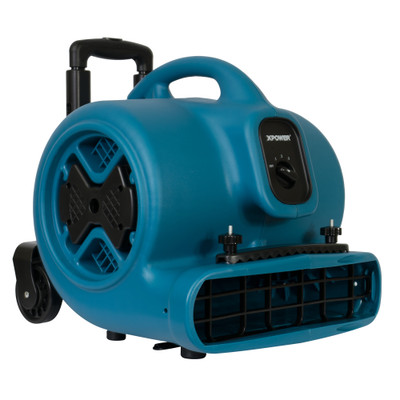 XPOWER 1/2 HP Air Mover with Telescopic Handle Wheels Carpet Clamp (P-630HC)