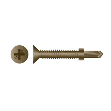 Opens dialog Strong-Point R200W - #12-24 x 2" Flat Head Reamer Self-Drilling Screw, WAR 2000ct