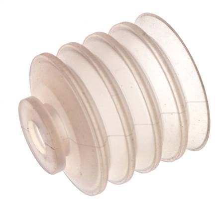 50mm Bellows Silicone Clear Vacuum Suction Cup Stroke 30mm