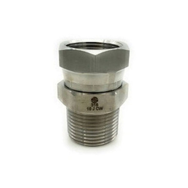 Opens dialog Midland Industries SS1404-08-08 - Swivel Adapter, 1/2" NPT(M) x 1/2" FNPSM, Stainless