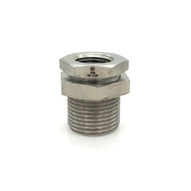 Opens dialog Midland Industries SS2707-04-04 - Bulkhead Union, 1/4" NPT(F) x 1/4" NPT(F), Stainless