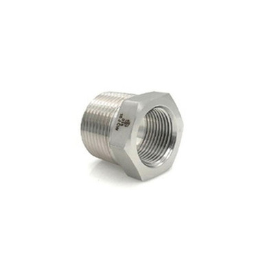 Opens dialog Midland Industries SS5406-08-06 - Hex Reducer Bushing, 1/2" NPT(M) x 3/8" NPT(F), Stainless