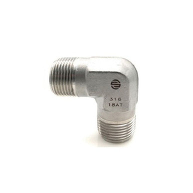 Opens dialog Midland Industries SS5500-08-08 - 90° Elbow, 1/2" NPT(M) x 1/2" NPT(M), Stainless
