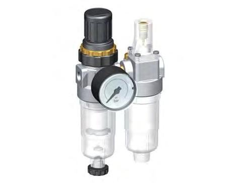 FRL 2-Part G1/8'' 350 l/min 0.5-6.0bar/7-87psi Semi-Auto Metal Standard 0