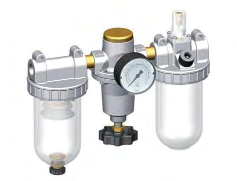 FRL 3-Part G3/8'' 1400 l/min 0.5-10.0bar/7-145psi Semi-Auto Protective Cage Polycarbonate Standard 2