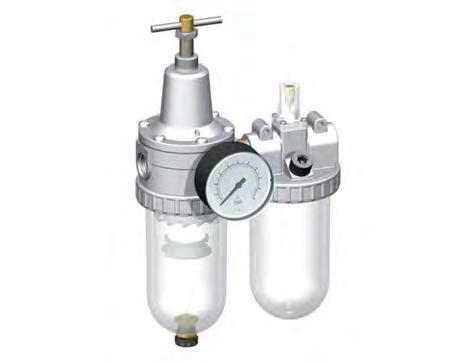 FRL 2-Part G1/2'' 2100 l/min 0.5-16.0bar/7-232psi Semi-Auto Metal Standard 3