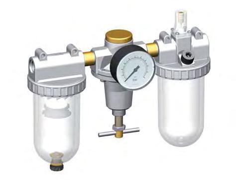 FRL 3-Part G1/2'' 3200 l/min 0.5-10.0bar/7-145psi Semi-Auto Protective Cage Polycarbonate Standard 3