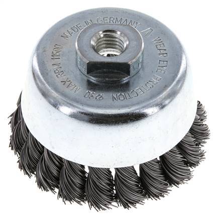 Cup Brush 90 mm (M 14X2) Steel Wire 0.5 mm (20xBraided)