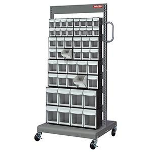 Shopsol Mobile Cart 2-Sided Flip Out Part Storage Bins - 42 Compartment (Ms-2M202) (1010021)