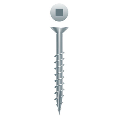 Opens dialog Strong-Point XQ940NZ - #9 x 2-1/2" Flat Head w/ Nibs Woodworking Screw,Zinc 2500ct